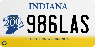 IN license plate 986LAS