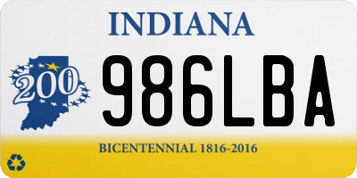 IN license plate 986LBA