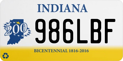 IN license plate 986LBF