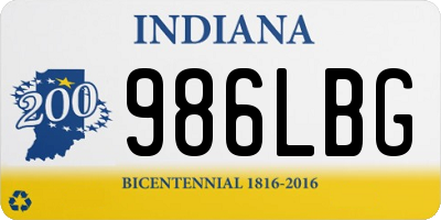 IN license plate 986LBG