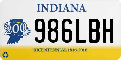 IN license plate 986LBH
