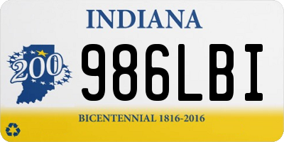 IN license plate 986LBI