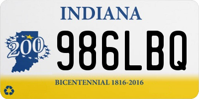 IN license plate 986LBQ