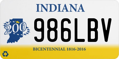 IN license plate 986LBV