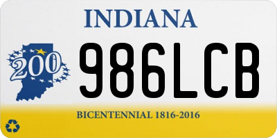 IN license plate 986LCB