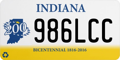 IN license plate 986LCC