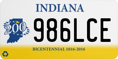 IN license plate 986LCE
