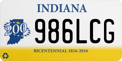 IN license plate 986LCG