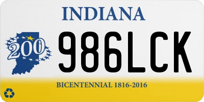 IN license plate 986LCK