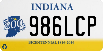 IN license plate 986LCP