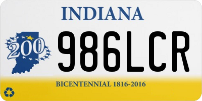 IN license plate 986LCR