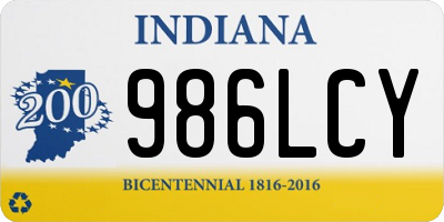 IN license plate 986LCY