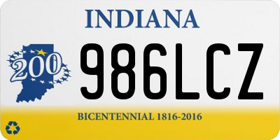 IN license plate 986LCZ