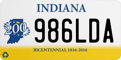 IN license plate 986LDA