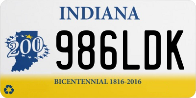 IN license plate 986LDK