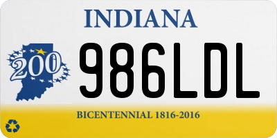 IN license plate 986LDL