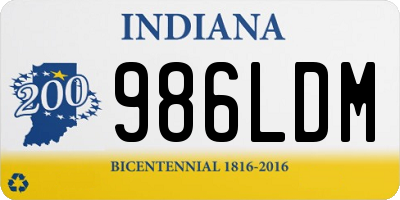 IN license plate 986LDM