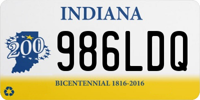 IN license plate 986LDQ