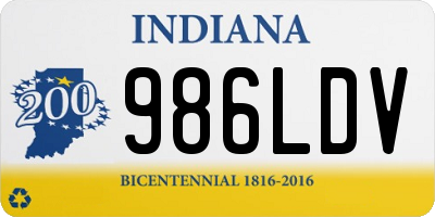 IN license plate 986LDV