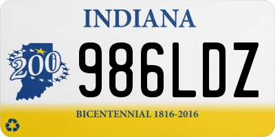 IN license plate 986LDZ