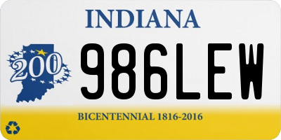 IN license plate 986LEW