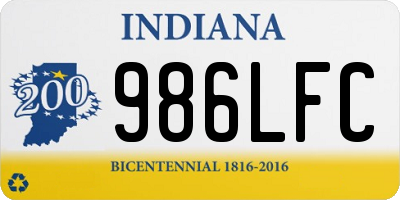 IN license plate 986LFC