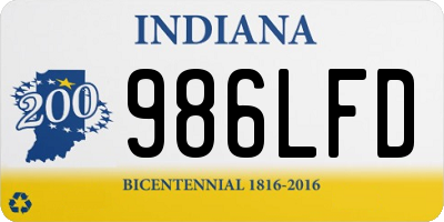 IN license plate 986LFD
