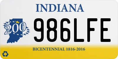 IN license plate 986LFE