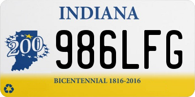 IN license plate 986LFG