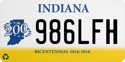 IN license plate 986LFH