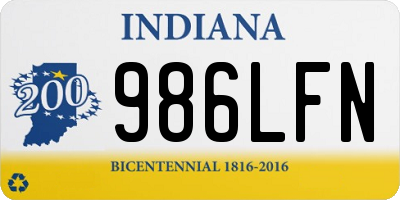 IN license plate 986LFN