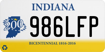 IN license plate 986LFP