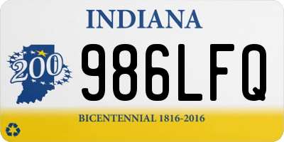 IN license plate 986LFQ