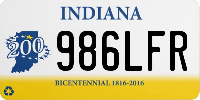 IN license plate 986LFR