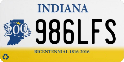 IN license plate 986LFS