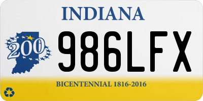 IN license plate 986LFX