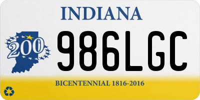 IN license plate 986LGC