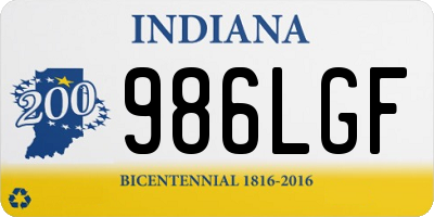 IN license plate 986LGF