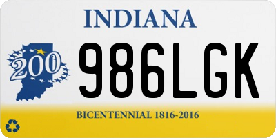 IN license plate 986LGK