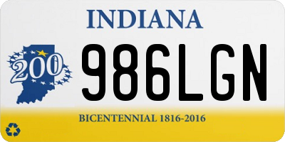 IN license plate 986LGN