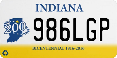 IN license plate 986LGP