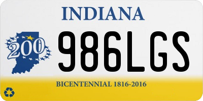 IN license plate 986LGS