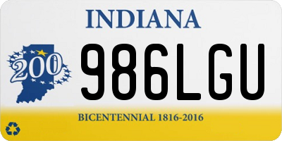 IN license plate 986LGU