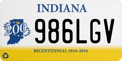 IN license plate 986LGV