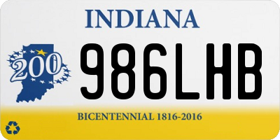 IN license plate 986LHB