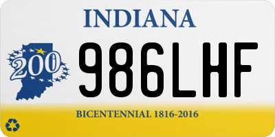 IN license plate 986LHF