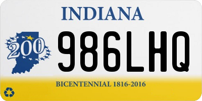 IN license plate 986LHQ