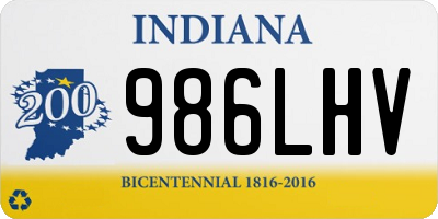 IN license plate 986LHV