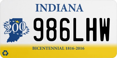 IN license plate 986LHW