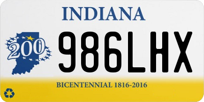 IN license plate 986LHX